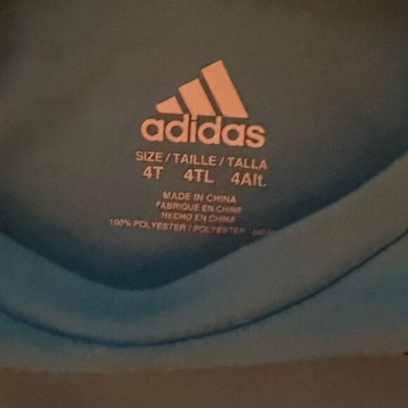 Adidas Youth Light Blue Tee - Picture 2 of 3